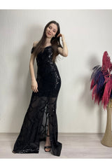 فستان سهرة Simge Moda لون أسود