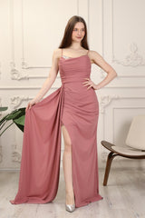 فستان سهرة mafdress لون زهري