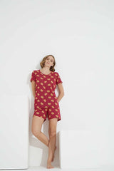 طقم بيجاما Siyah İnci لون بوردو