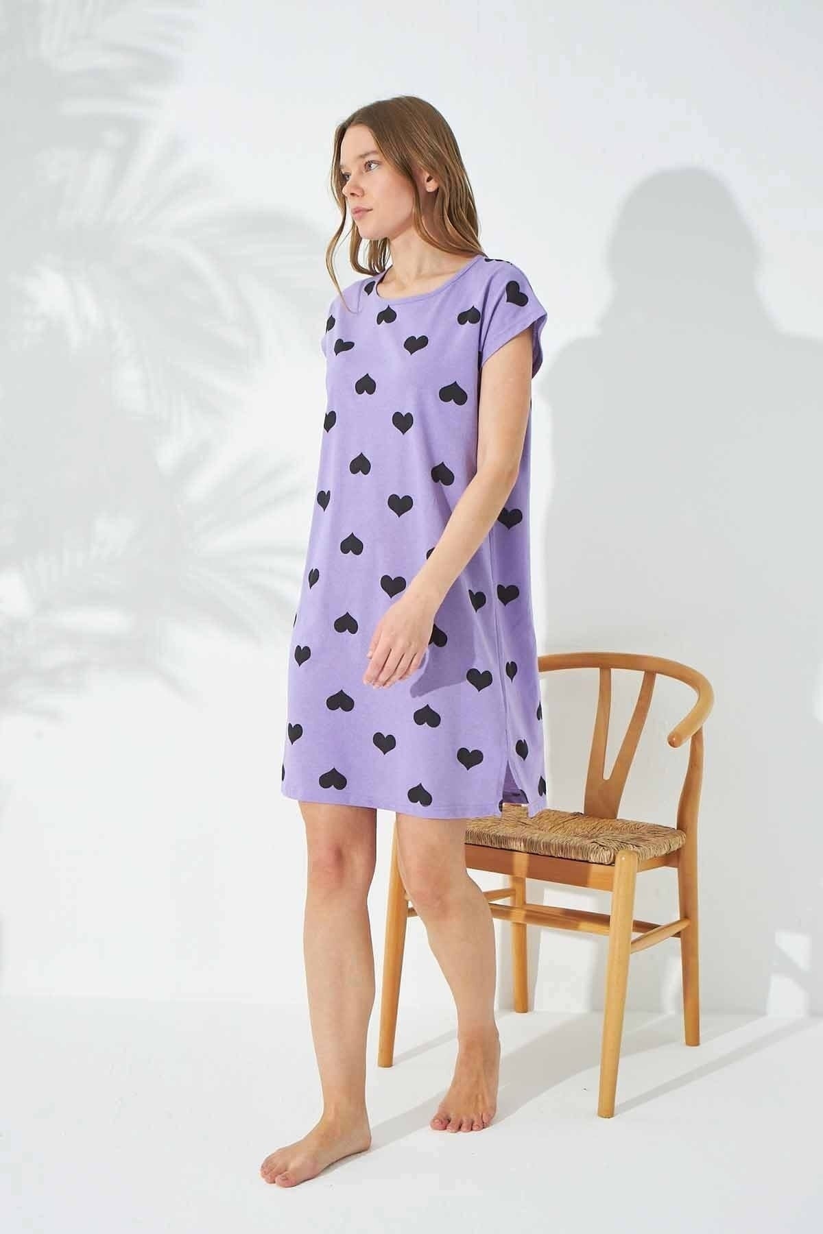 قميص النوم Siyah İnci لون بنفسجي