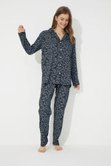 طقم بيجاما Siyah İnci لون أزرق غامق