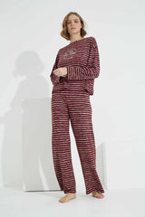 طقم بيجاما Siyah İnci لون بوردو