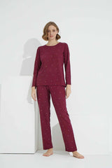 طقم بيجاما Siyah İnci لون بوردو