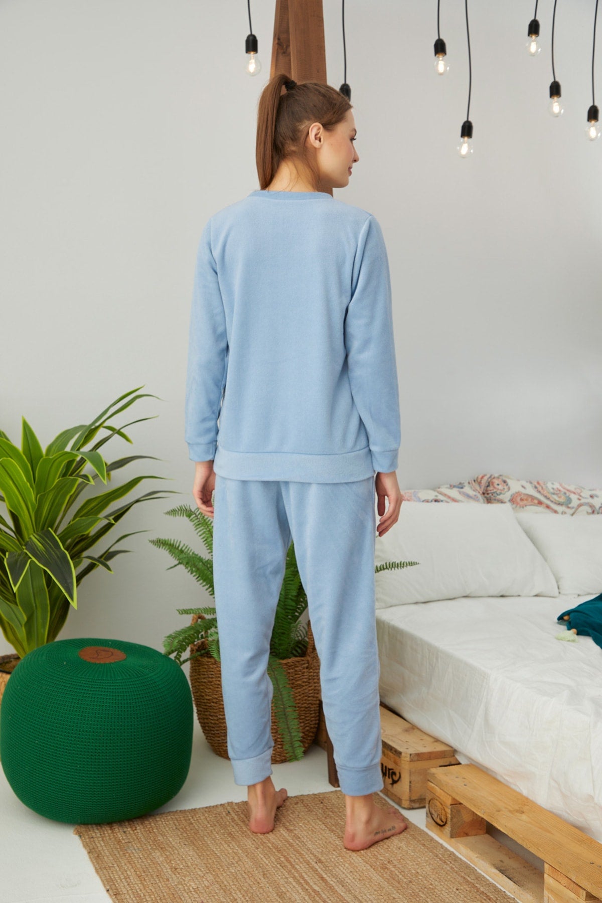 طقم بيجاما Siyah İnci لون أزرق