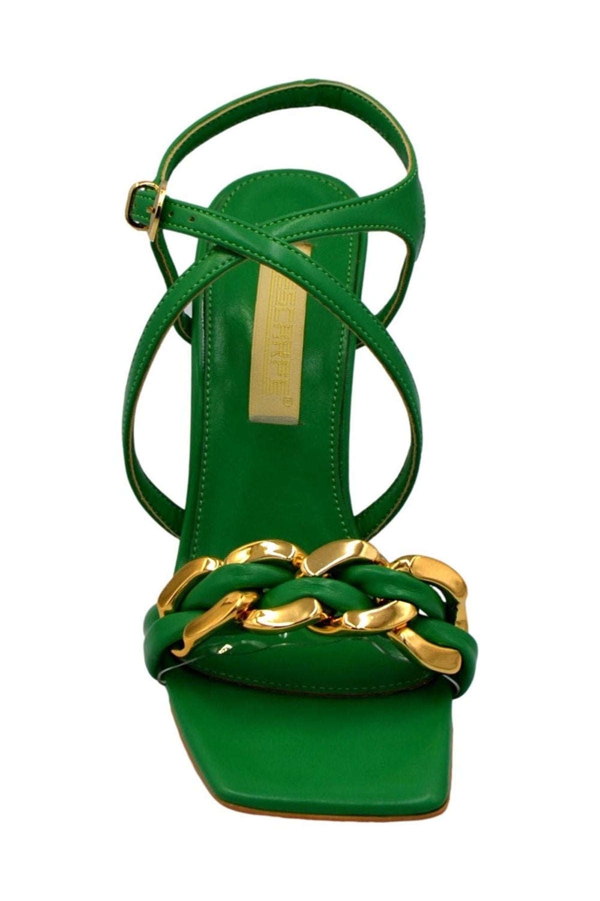 حذاء كلاسيكي بكعب DUYGUSHOESBAG لون أخضر