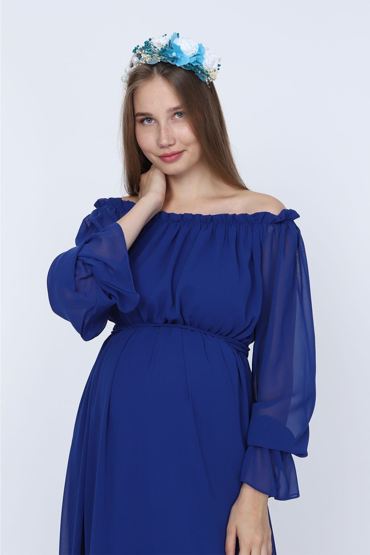 فستان MODA LABİO لون أزرق غامق
