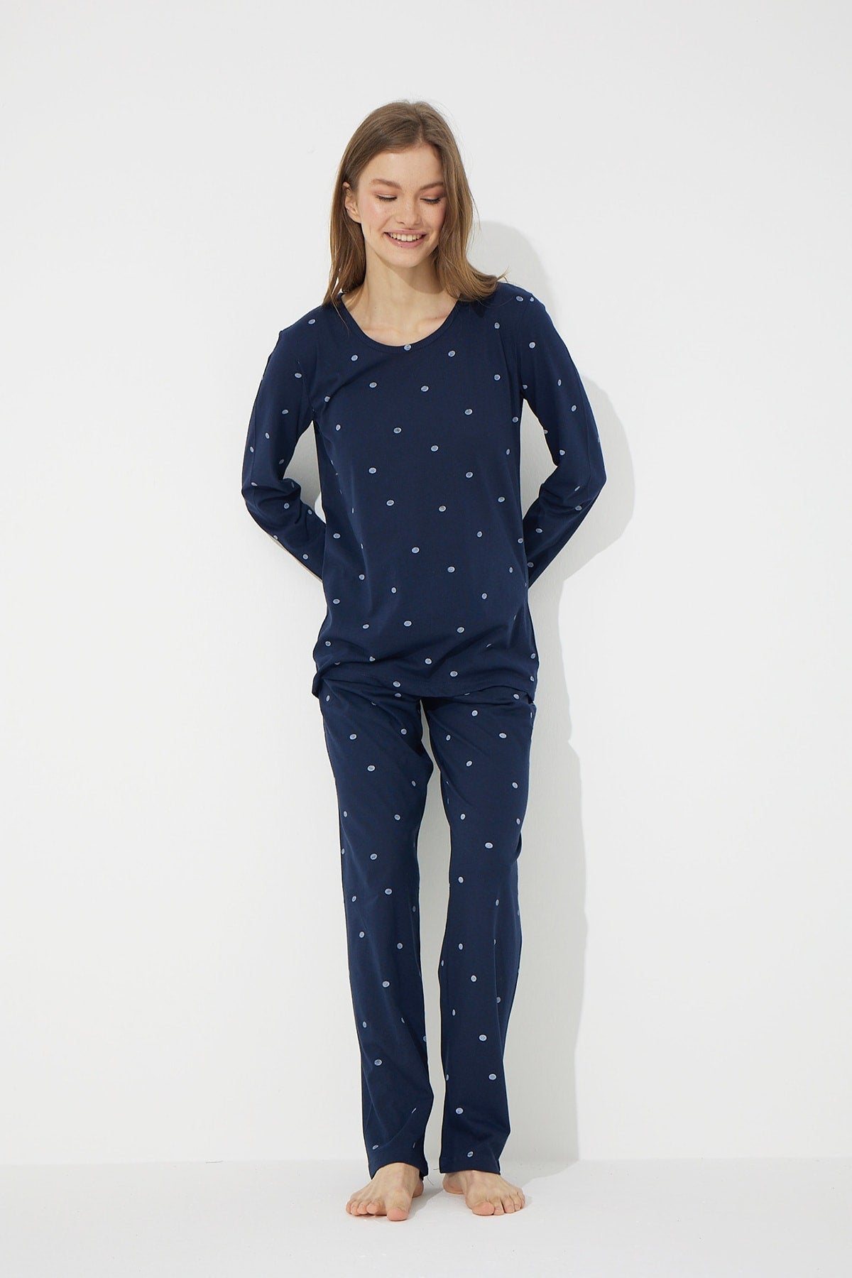 طقم بيجاما Siyah İnci لون أزرق غامق