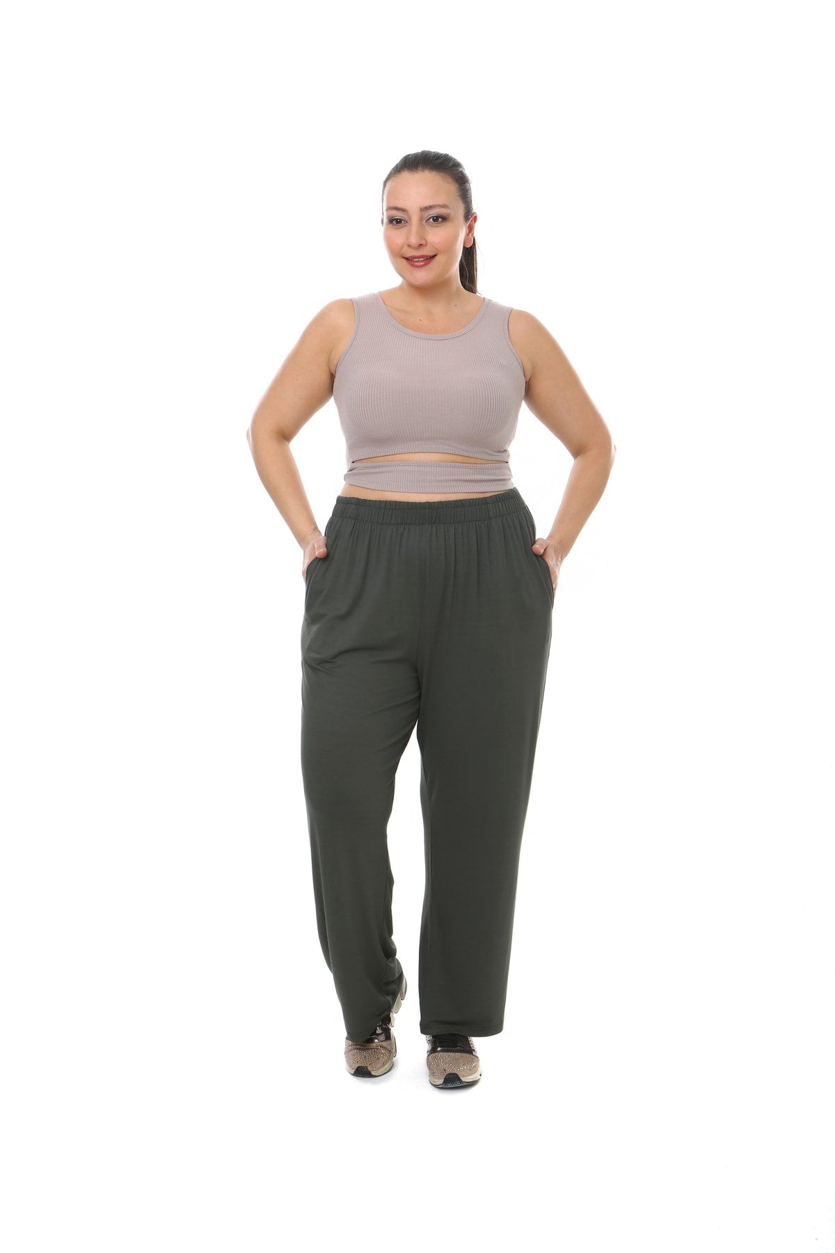 بنطال XL Modam لون كاكي