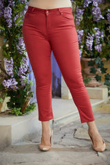 بنطال Rmg لون أحمر