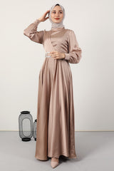 فستان سهرة giz astore لون بيج