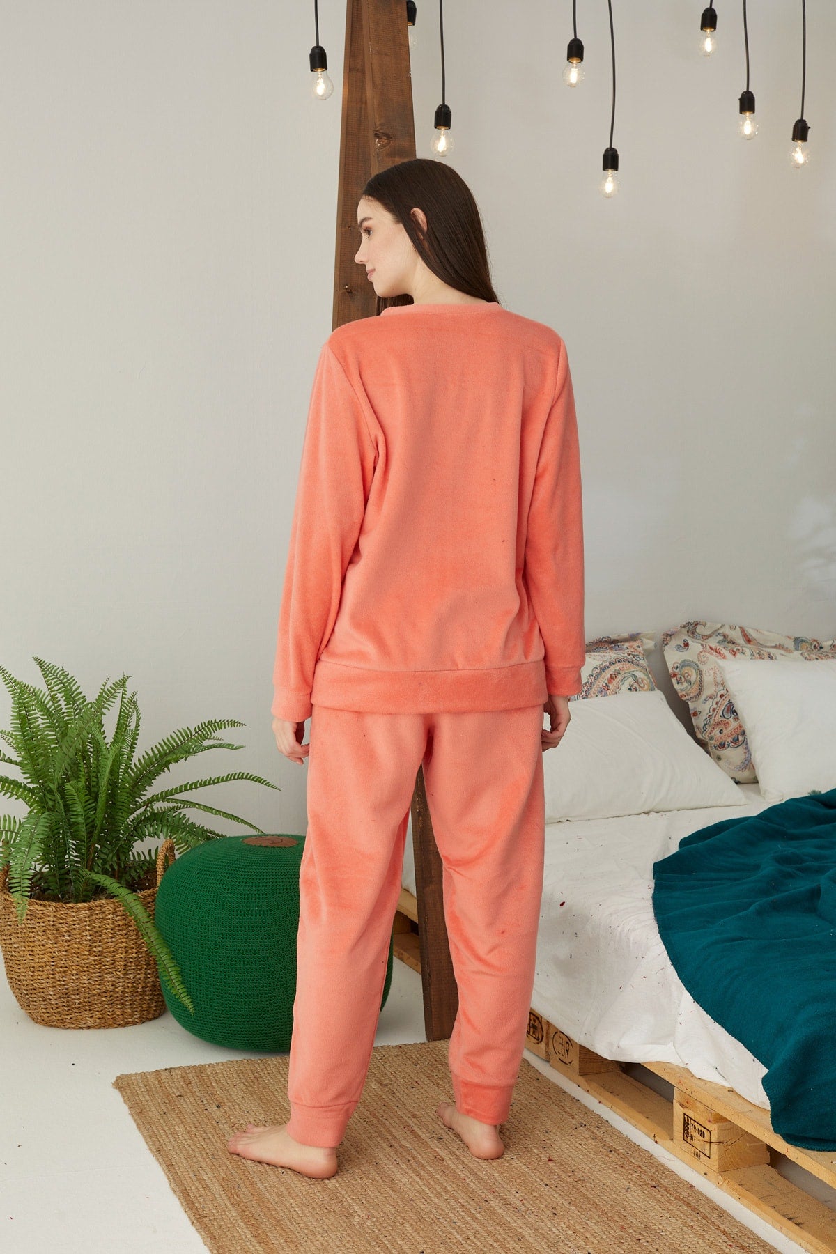 طقم بيجاما Siyah İnci لون برتقالي