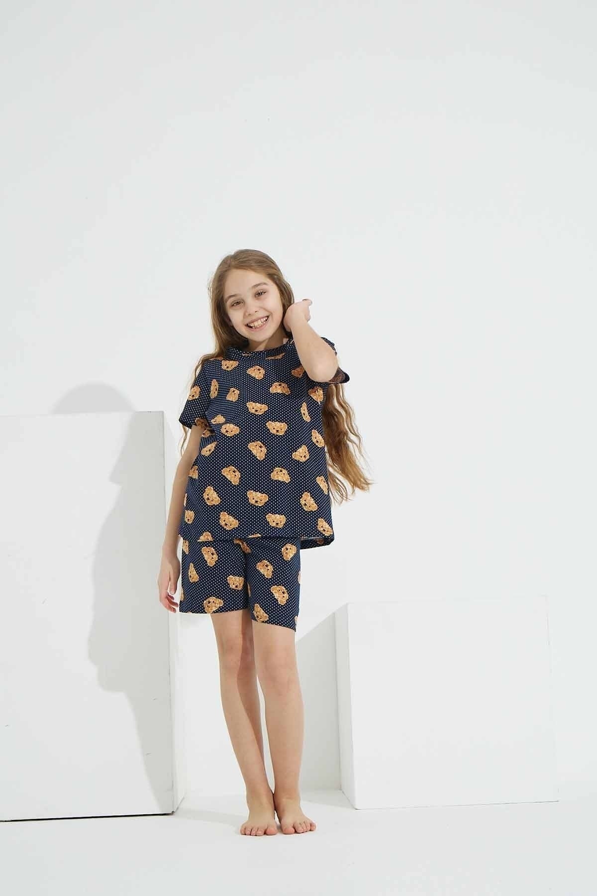 طقم بيجاما Siyah İnci لون أزرق غامق