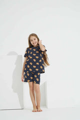 طقم بيجاما Siyah İnci لون أزرق غامق