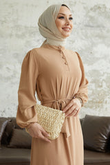 فستان InStyle لون بني