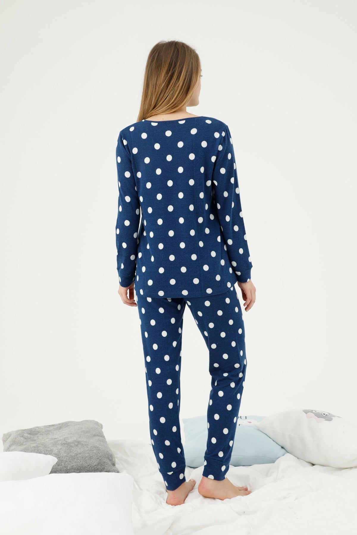 طقم بيجاما Siyah İnci لون أزرق غامق