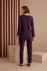 طقم بيجاما Siyah İnci لون بنفسجي