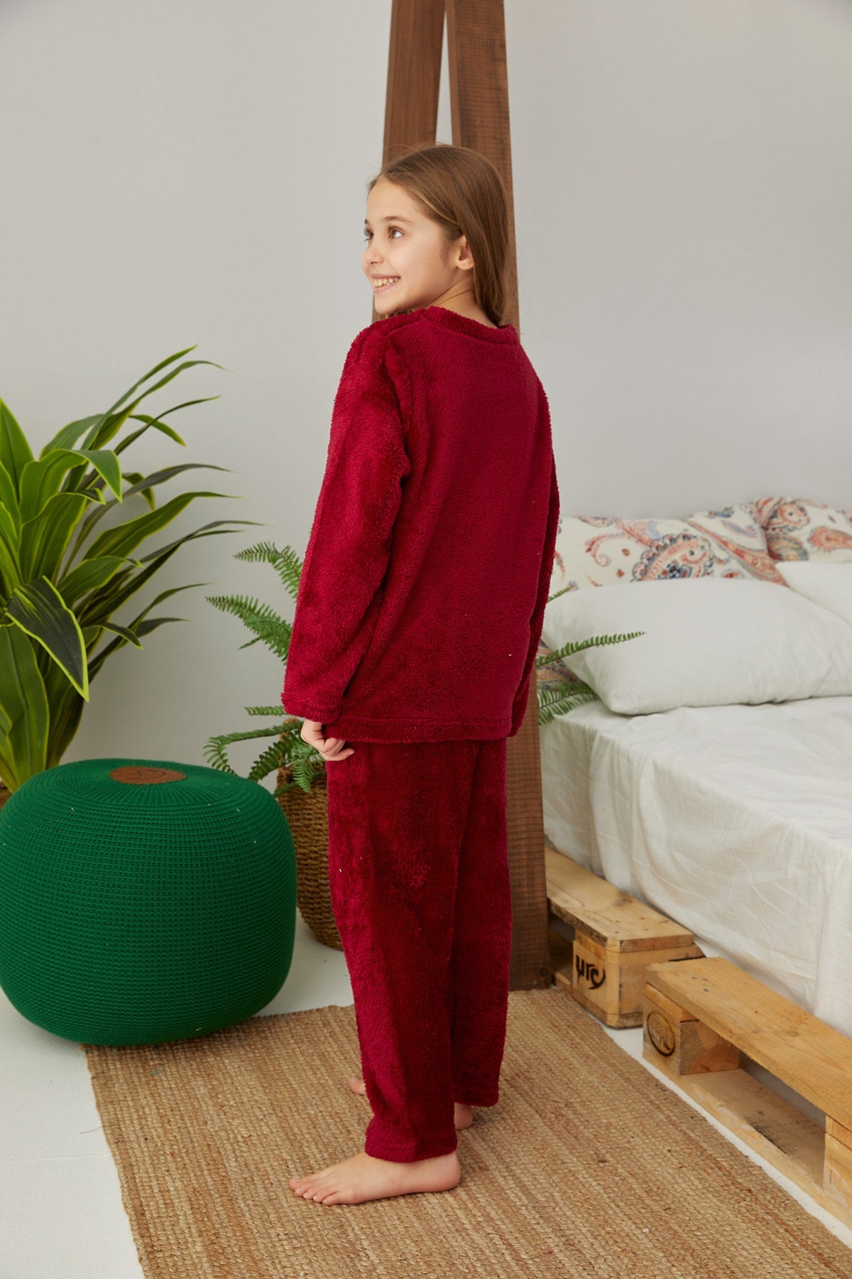 طقم بيجاما Siyah İnci لون أحمر