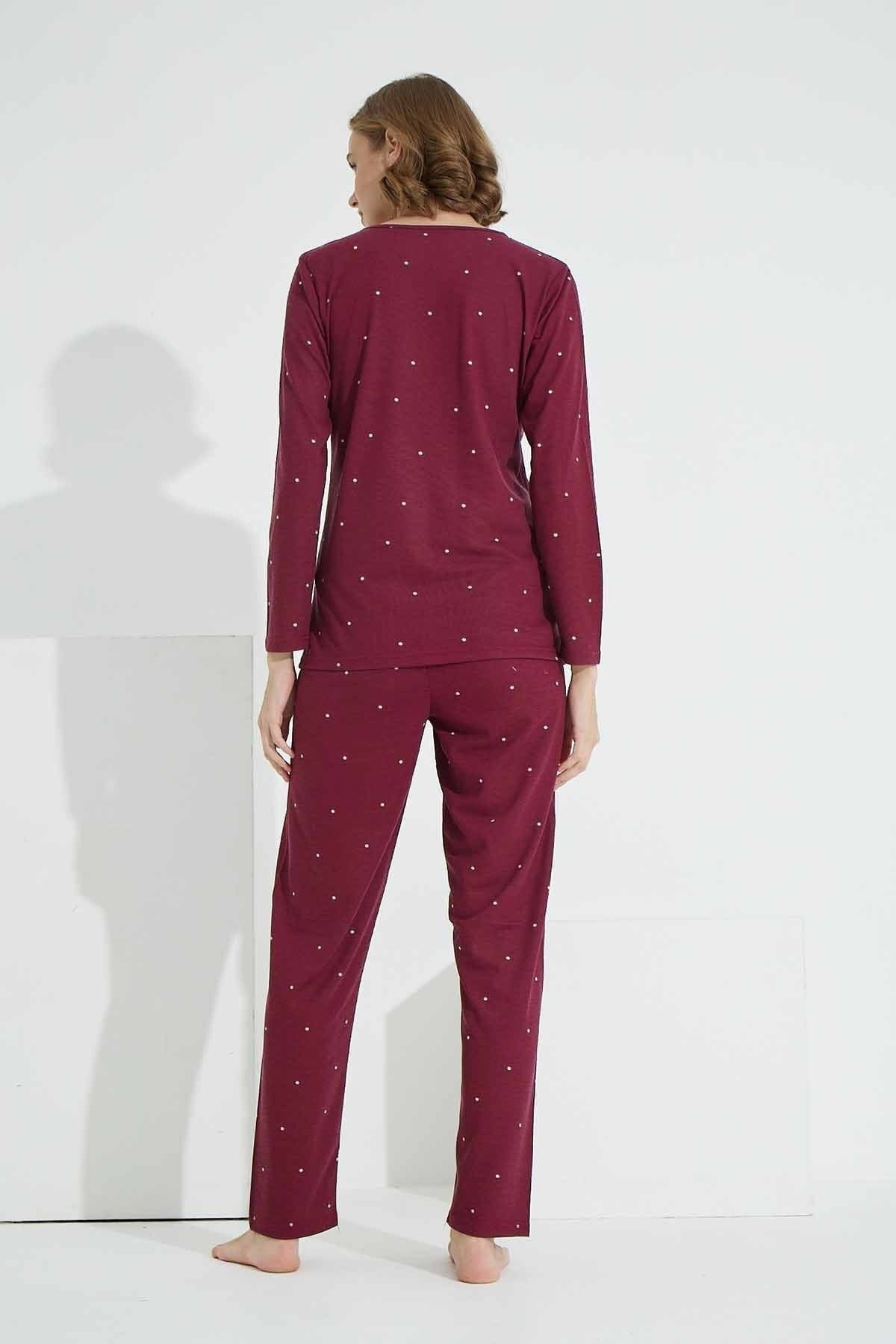 طقم بيجاما Siyah İnci لون بوردو