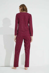 طقم بيجاما Siyah İnci لون بوردو