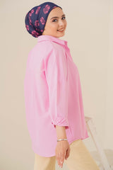 قميص asilmoda لون زهري