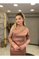 فستان سهرة Genel Markalar لون بني