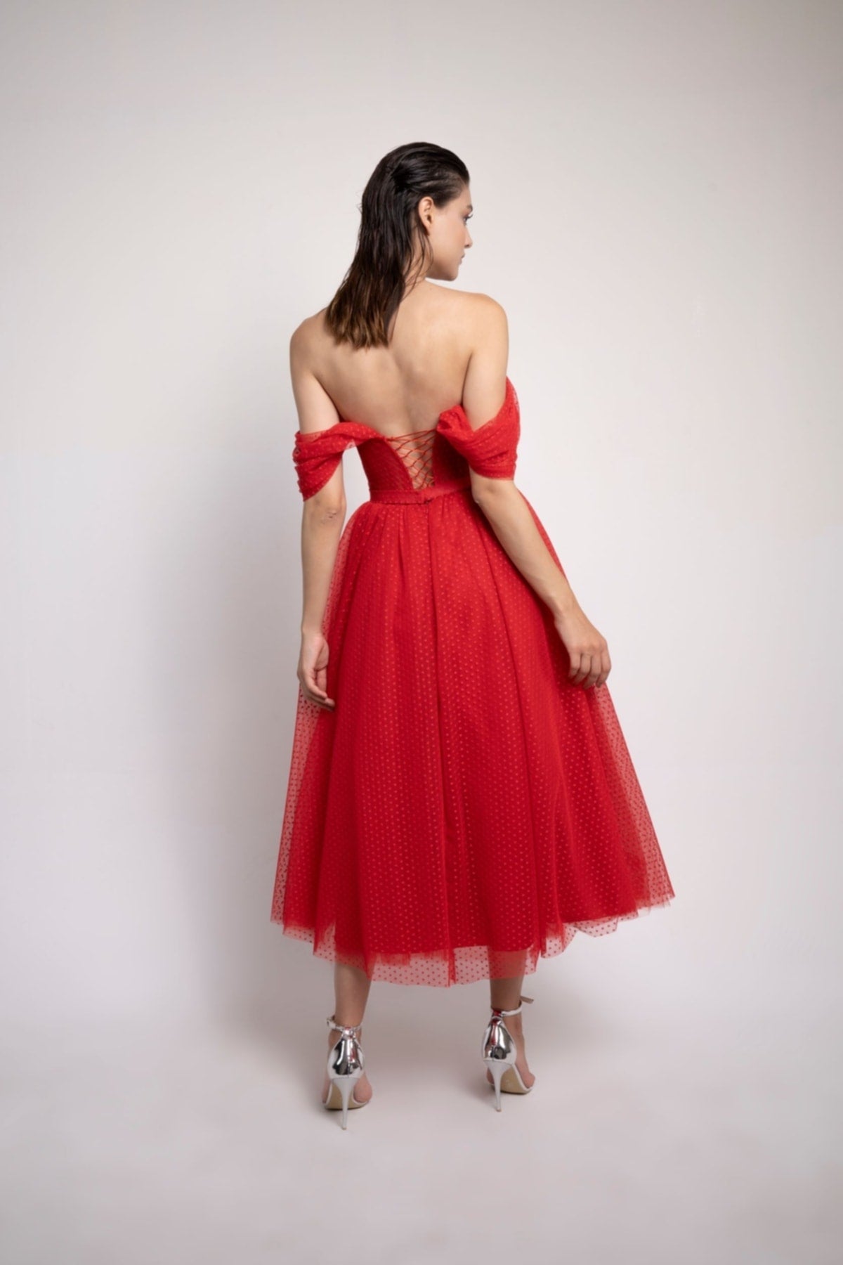 فستان سهرة Lenta Moda لون أحمر