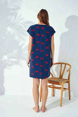 قميص النوم Siyah İnci لون أزرق غامق