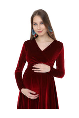 فستان MODA LABİO لون بوردو