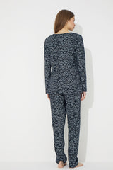 طقم بيجاما Siyah İnci لون أزرق غامق