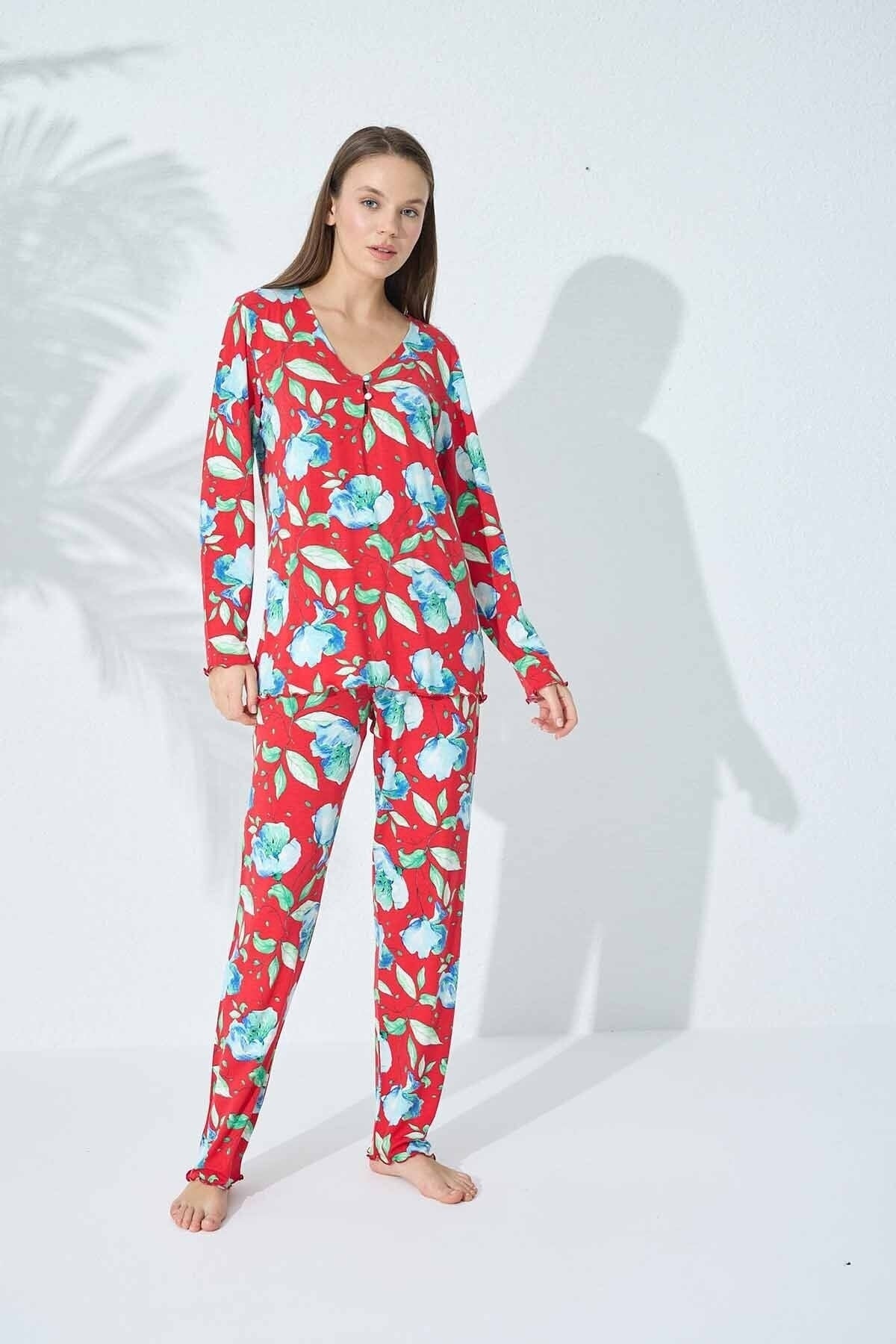 طقم بيجاما Siyah İnci لون أبيض