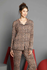 طقم بيجاما Siyah İnci لون بني