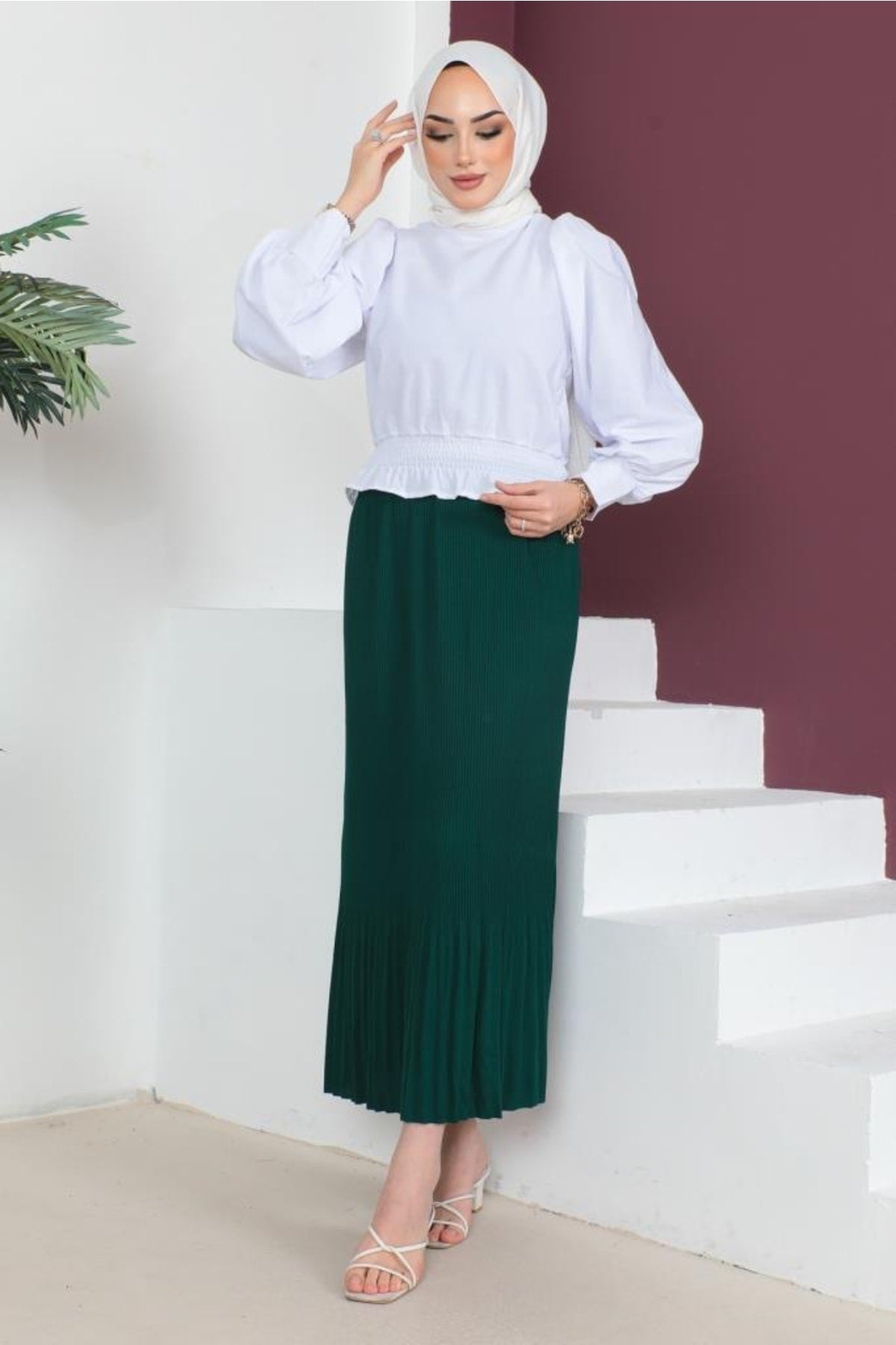 تنورة benguen لون أخضر
