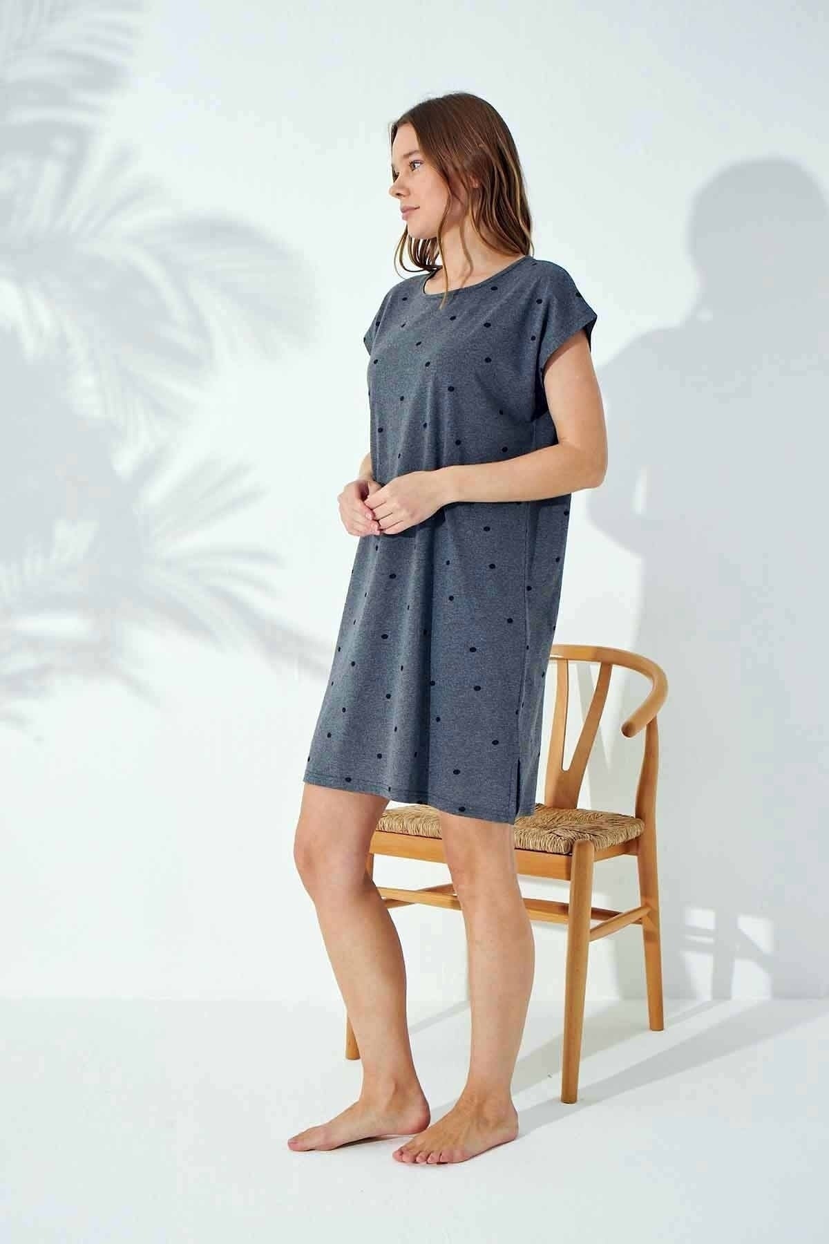 قميص النوم Siyah İnci لون رمادي