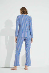 طقم بيجاما Siyah İnci لون أزرق