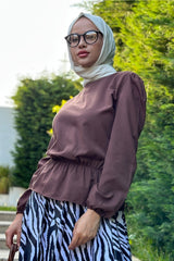 بلوزة Bestenur لون بني