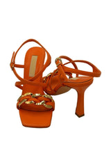 حذاء كلاسيكي بكعب DUYGUSHOESBAG لون برتقالي