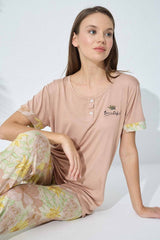 طقم بيجاما Siyah İnci لون بيج