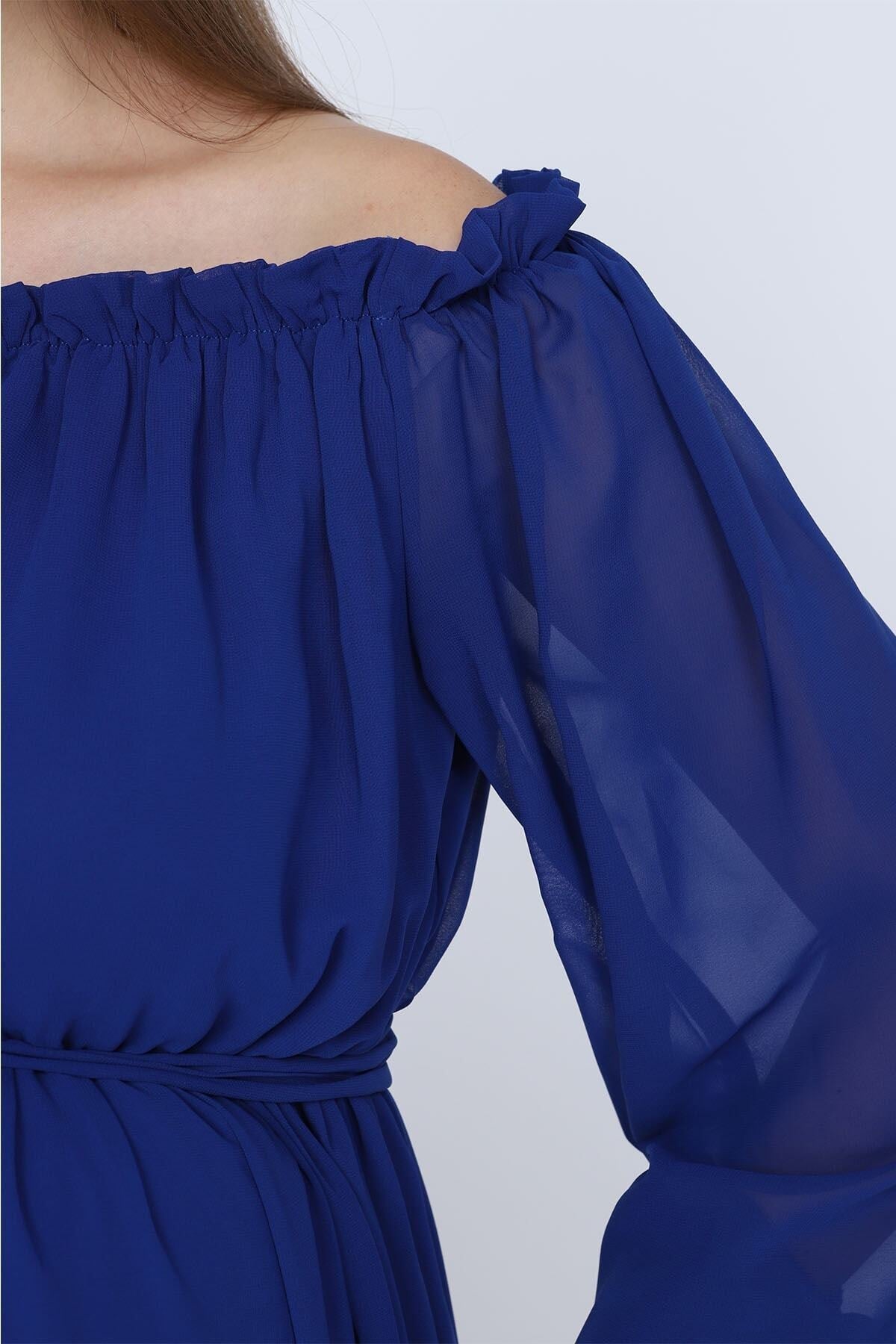 فستان MODA LABİO لون أزرق غامق