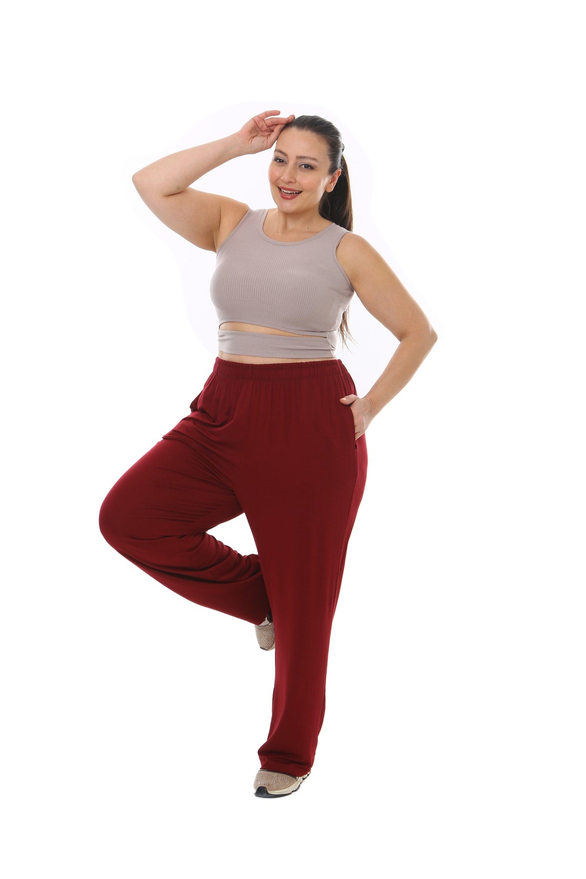 بنطال XL Modam لون بوردو