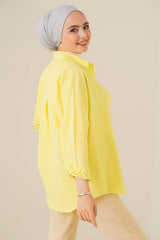 قميص asilmoda لون أصفر