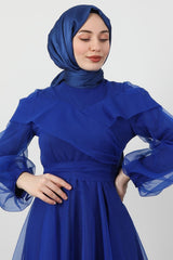 فستان سهرة giz astore لون أزرق غامق