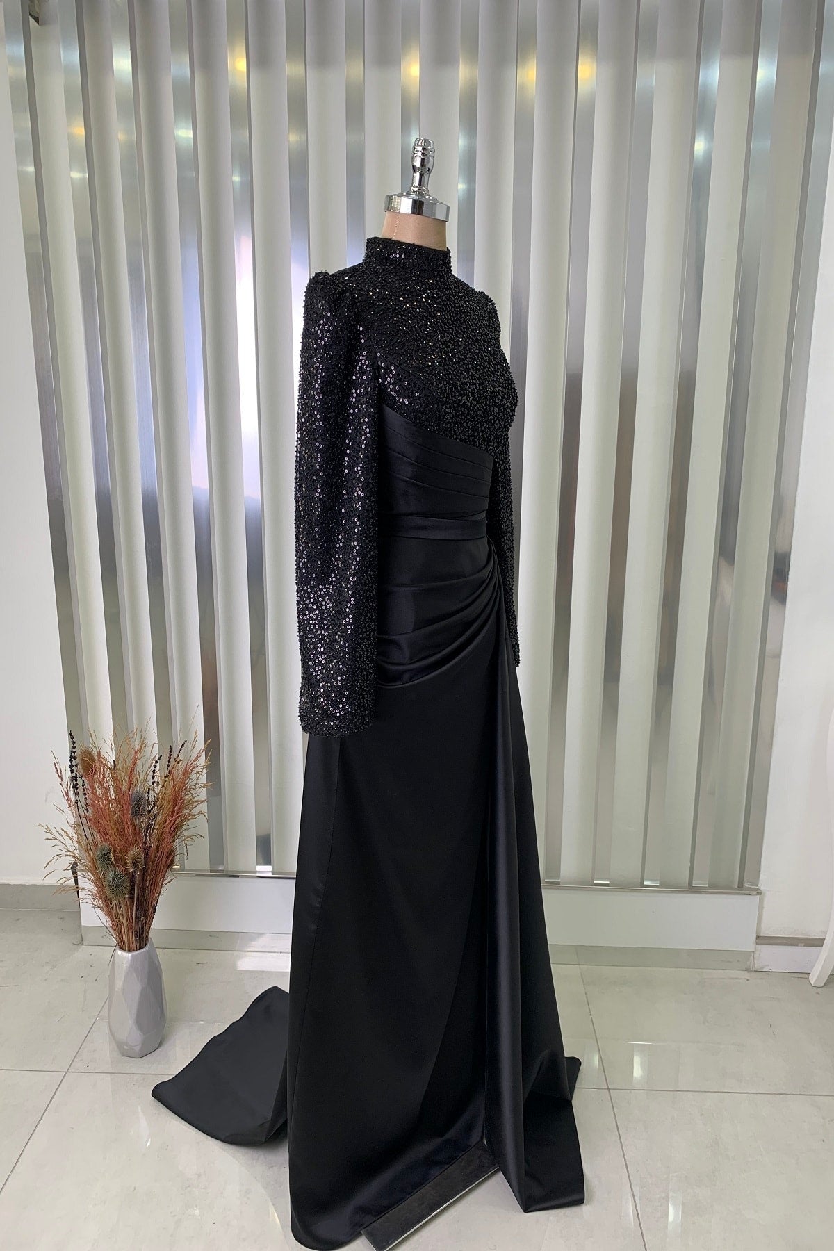 فستان سهرة Rana Zenn لون أسود