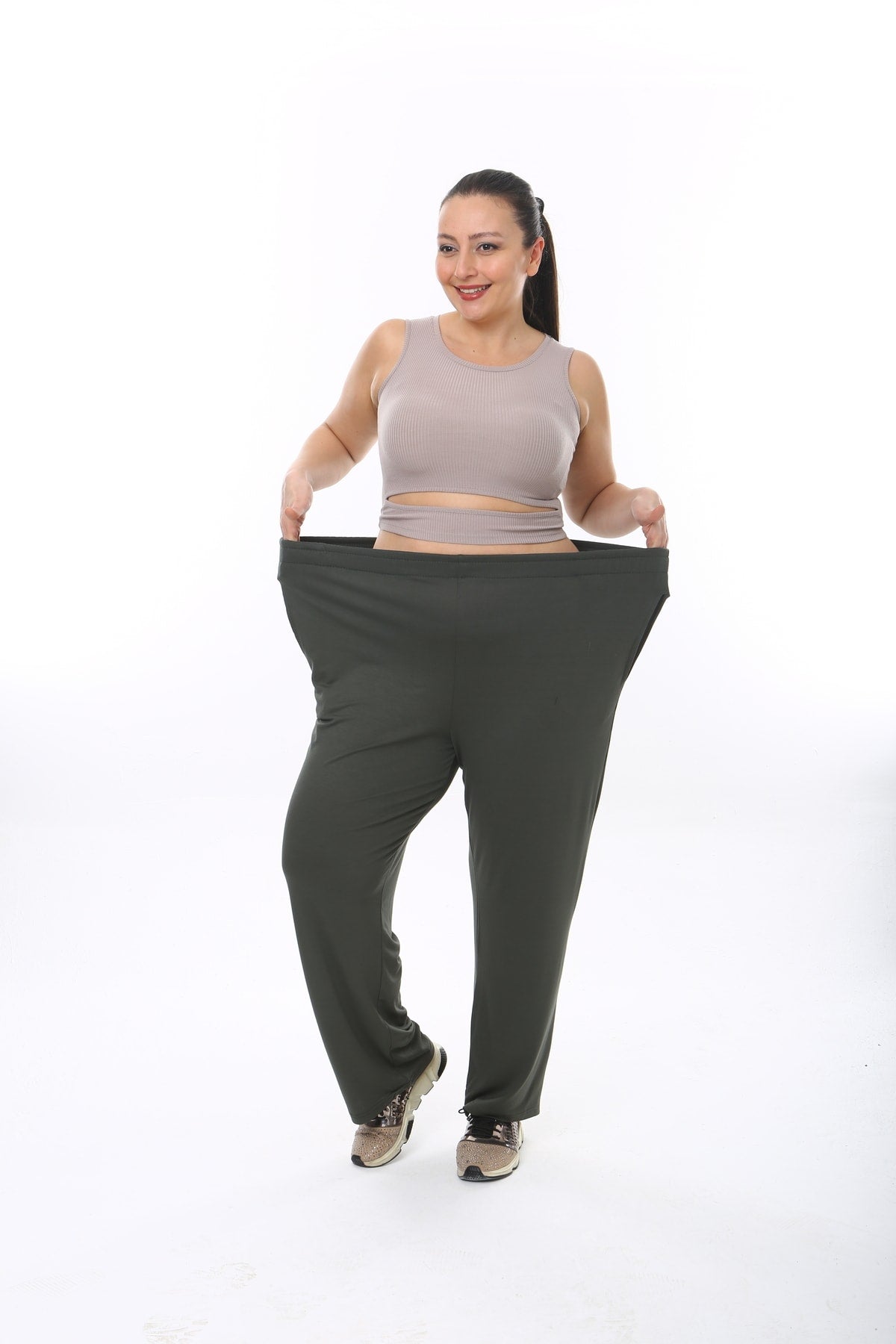 بنطال XL Modam لون كاكي