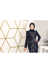 فستان Genel Markalar لون أزرق غامق