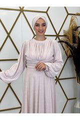 فستان سهرة PİENNAR لون زهري