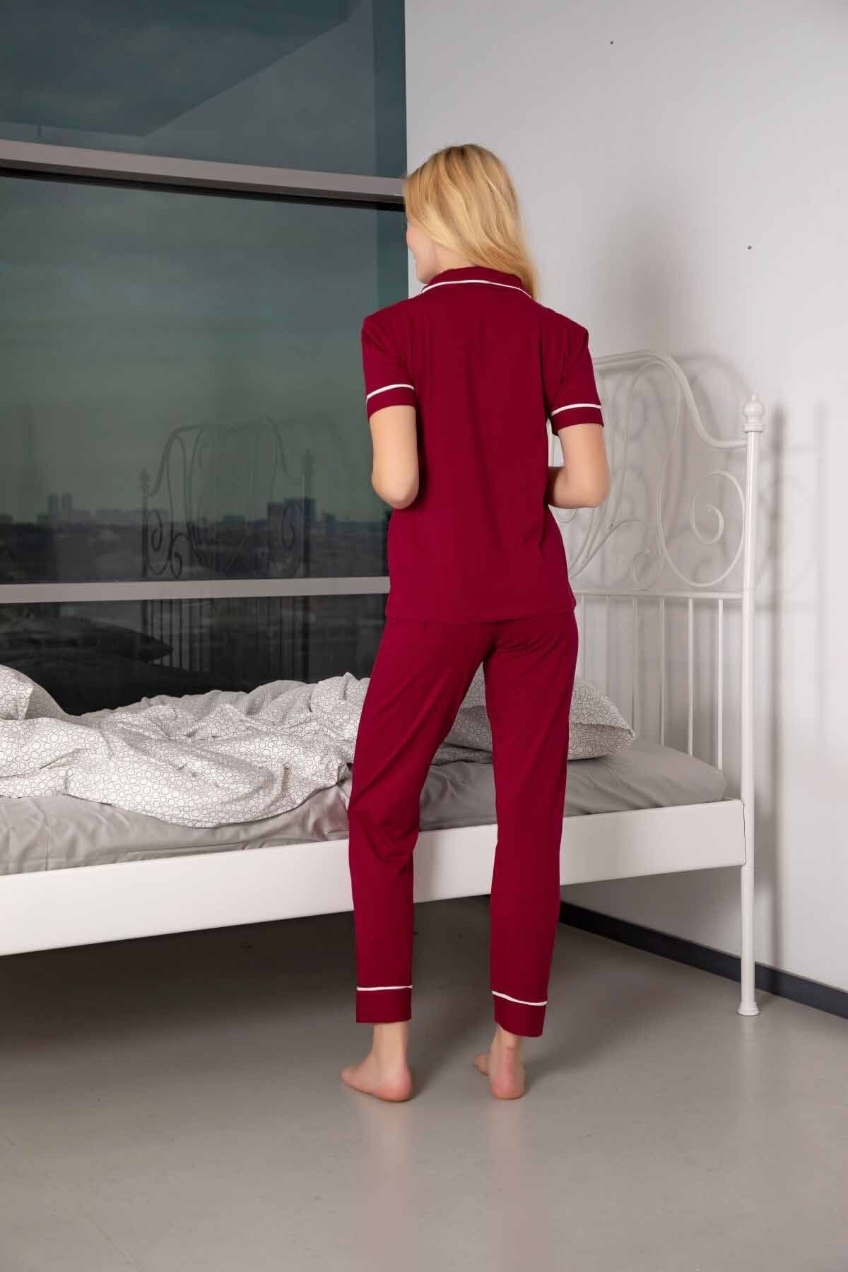 طقم بيجاما Siyah İnci لون بوردو