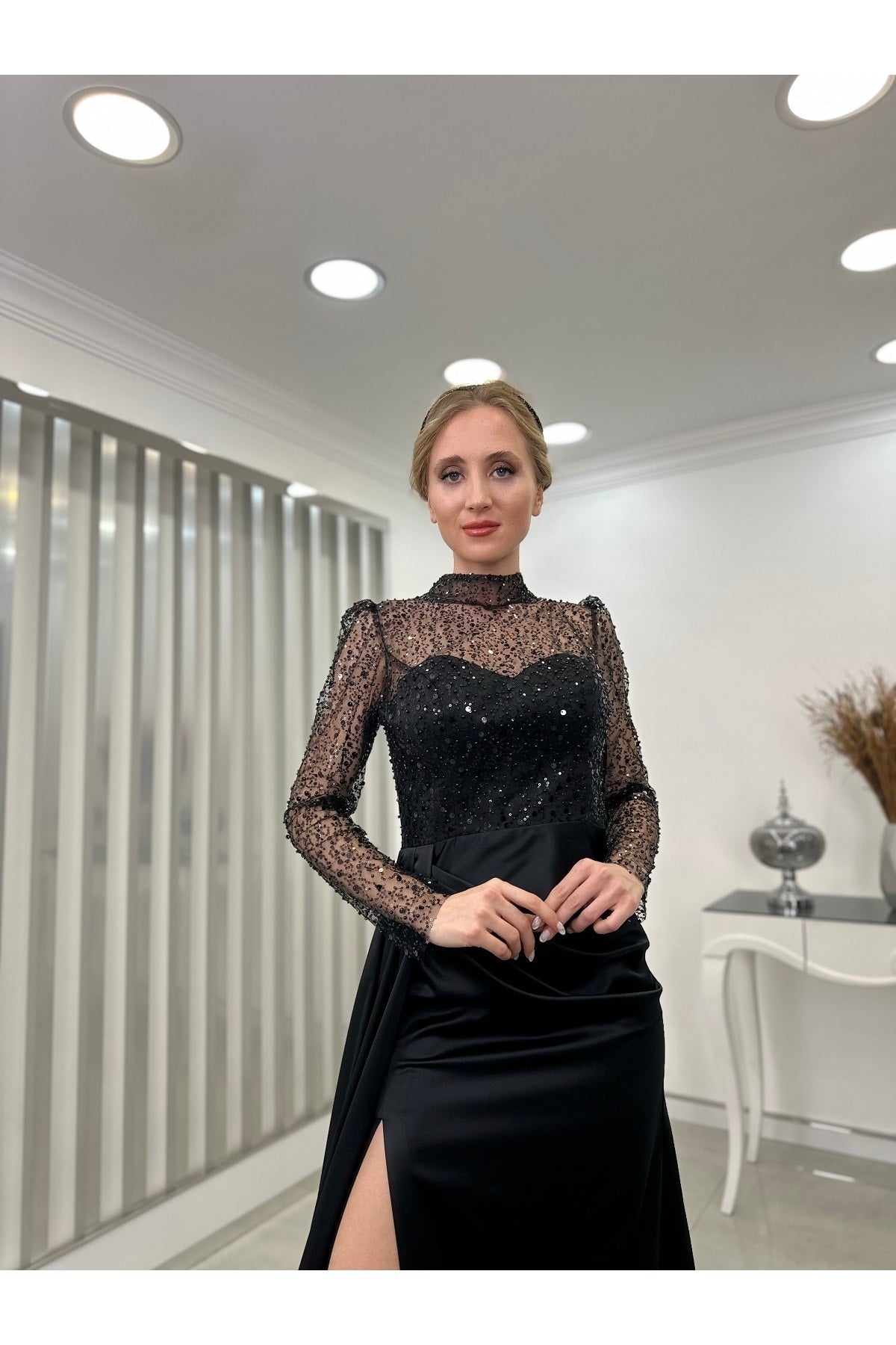 فستان سهرة Rana Zenn لون أسود