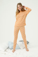 طقم بيجاما Siyah İnci لون برتقالي