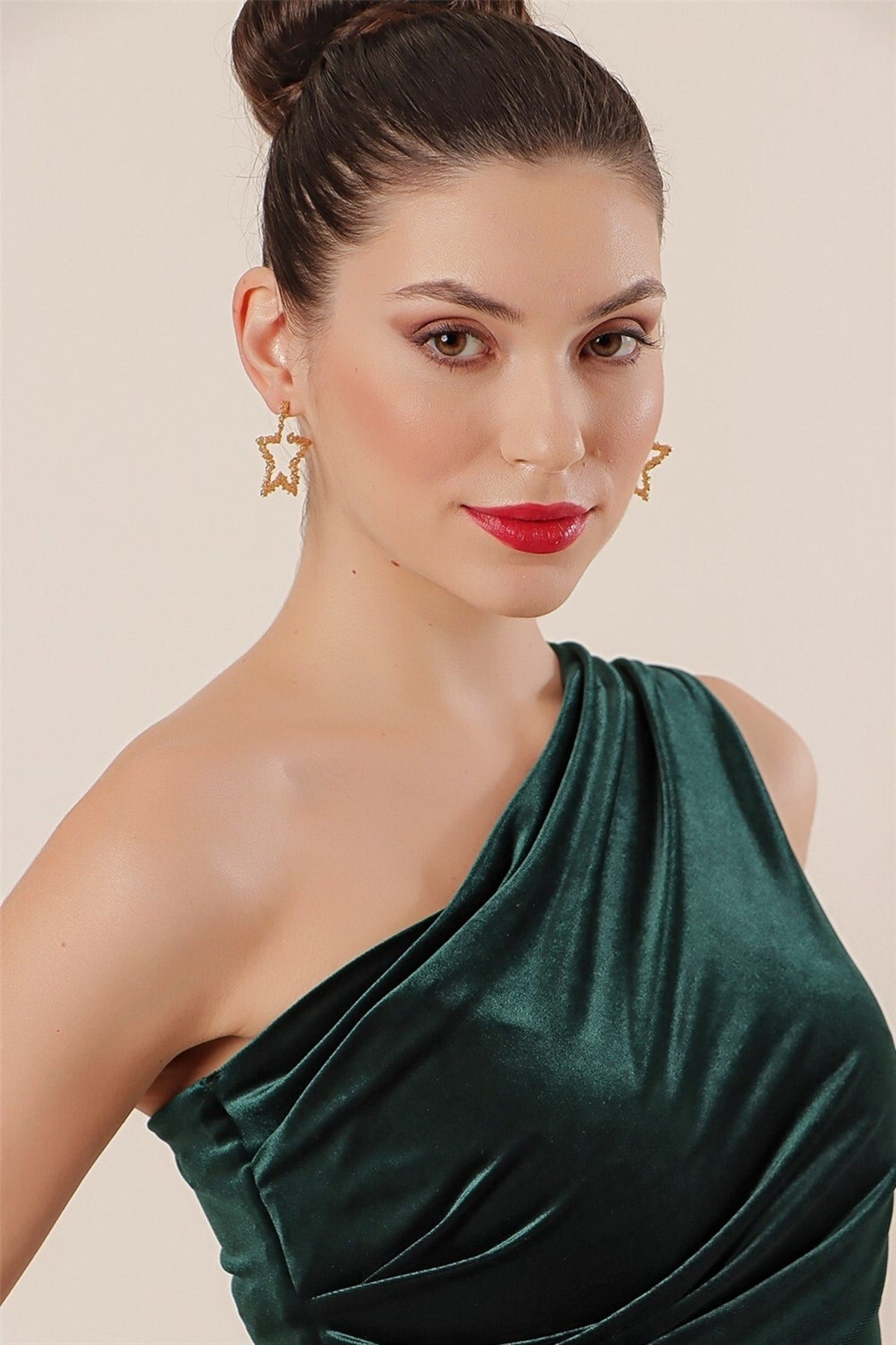 فستان سهرة By Saygı لون أخضر