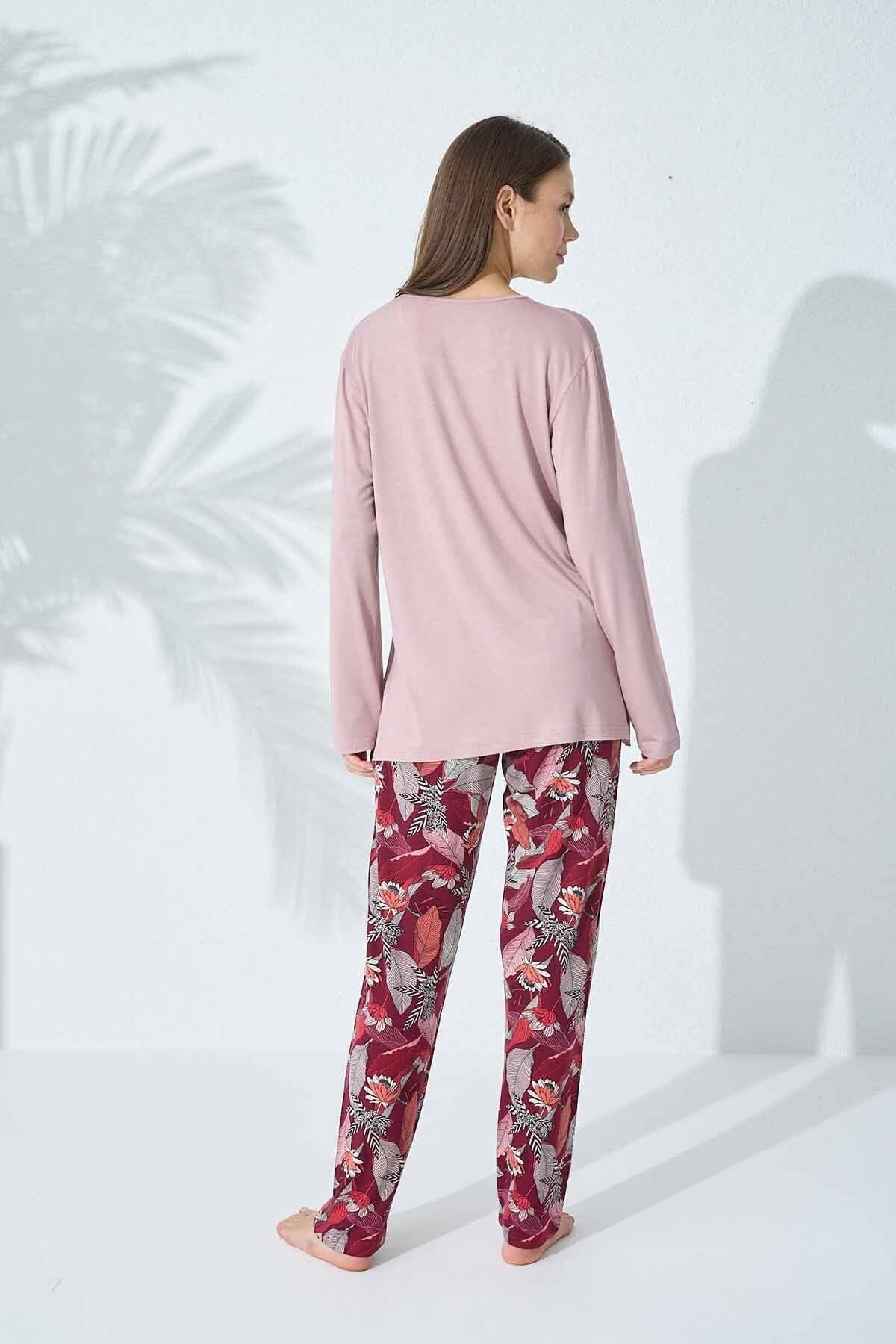 طقم بيجاما Siyah İnci لون أبيض